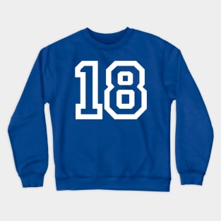 Sports Shirt #18 (white letter) Crewneck Sweatshirt